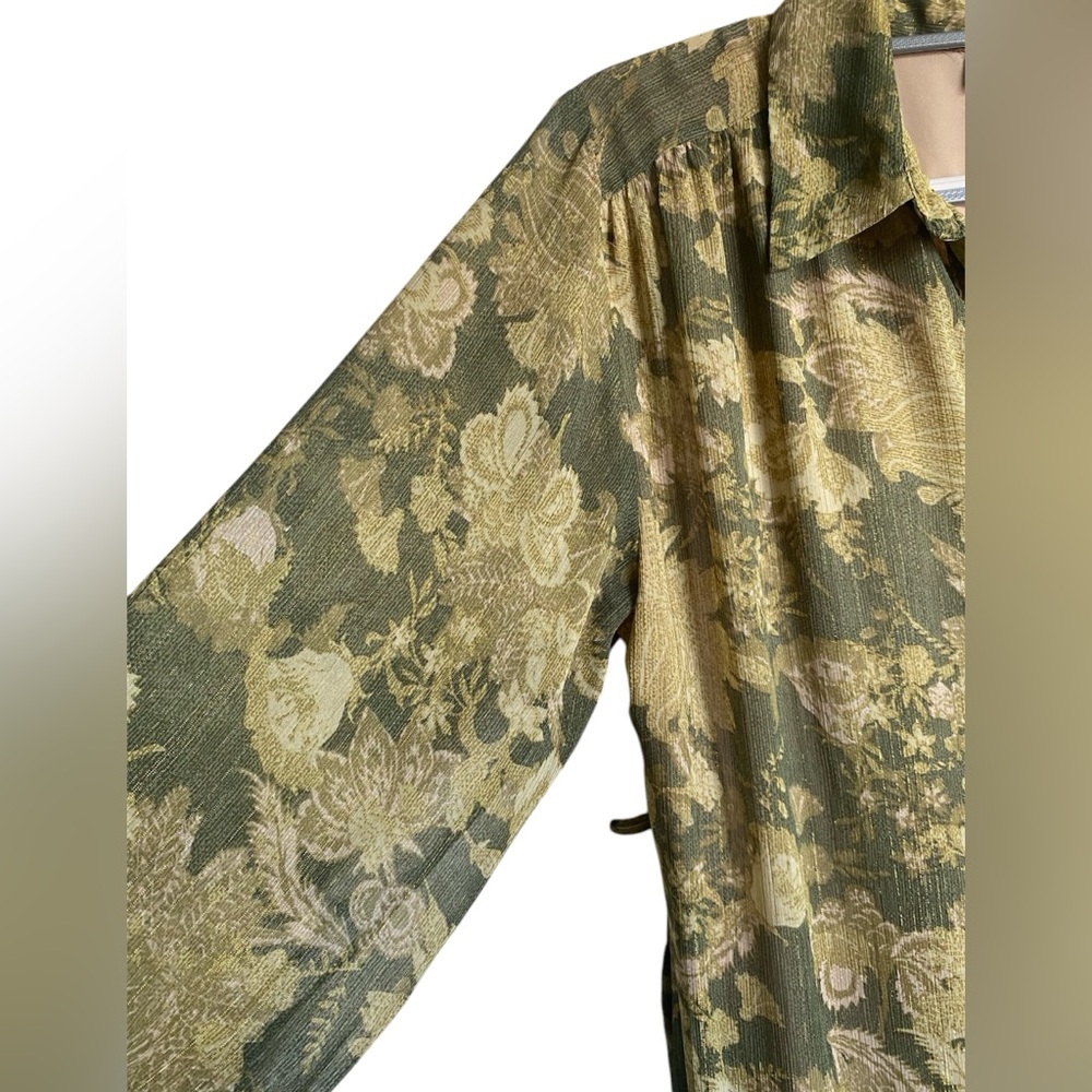 Dress Forum Los Angeles Floral Maxi Dress Green/Multi Size L - Picture 4 of 12